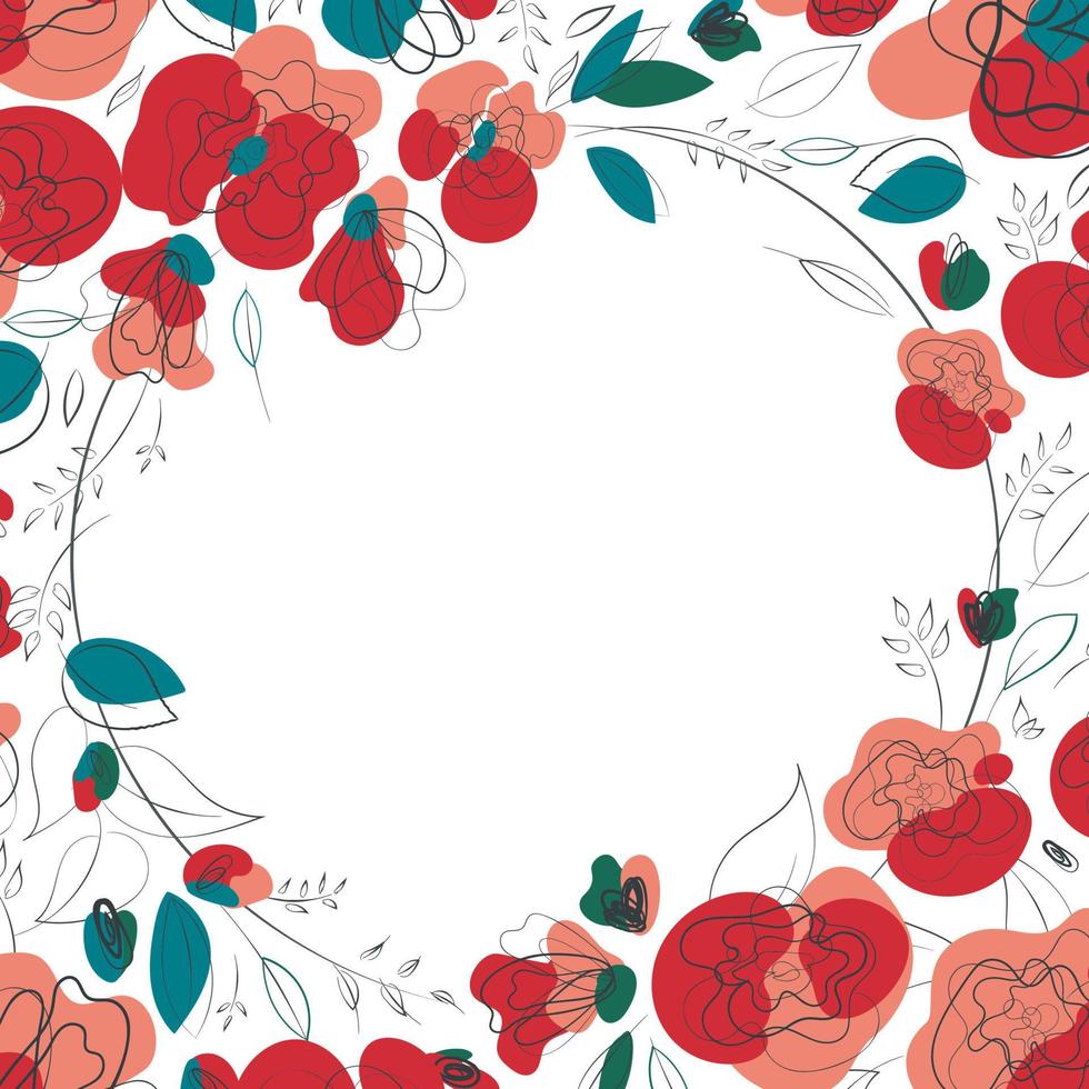 Hermoso diseño de verano de flores silvestres para cualquier propósito. ilustración vectorial floral de moda. diseño de moda de temporada de belleza. fondo romántico amapola. Ilustración de vector floral de primavera. Fondo blanco