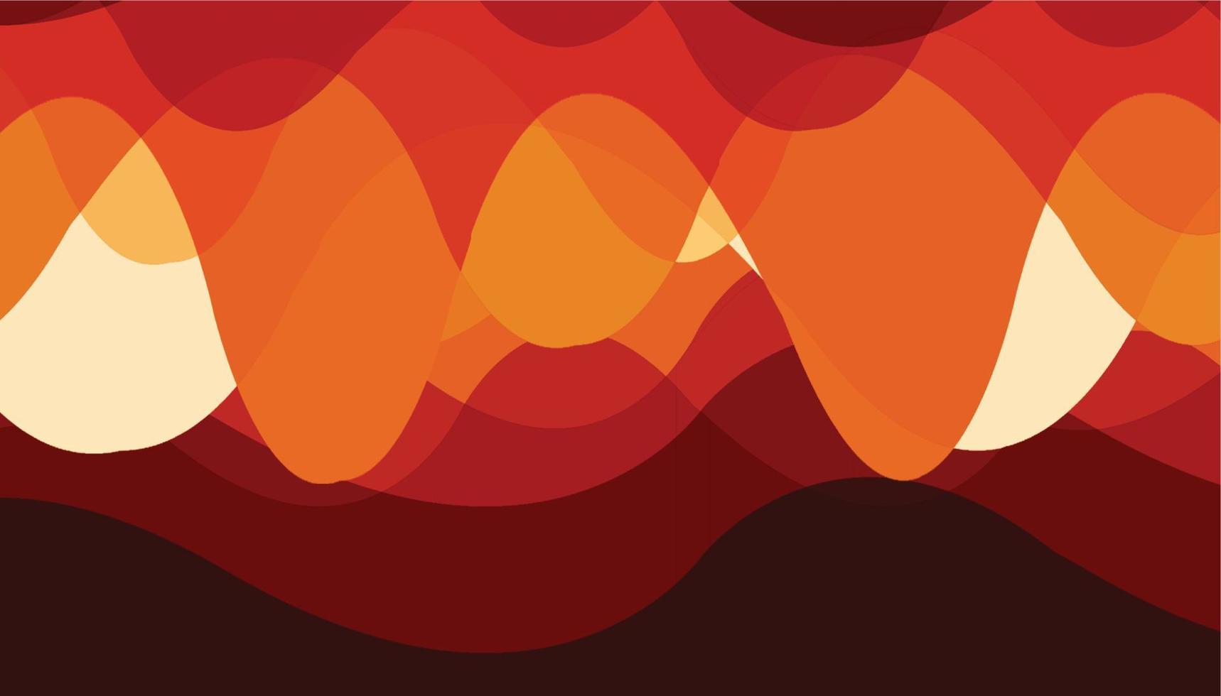 Orange and Yellow Autumn Waves background illustration vector