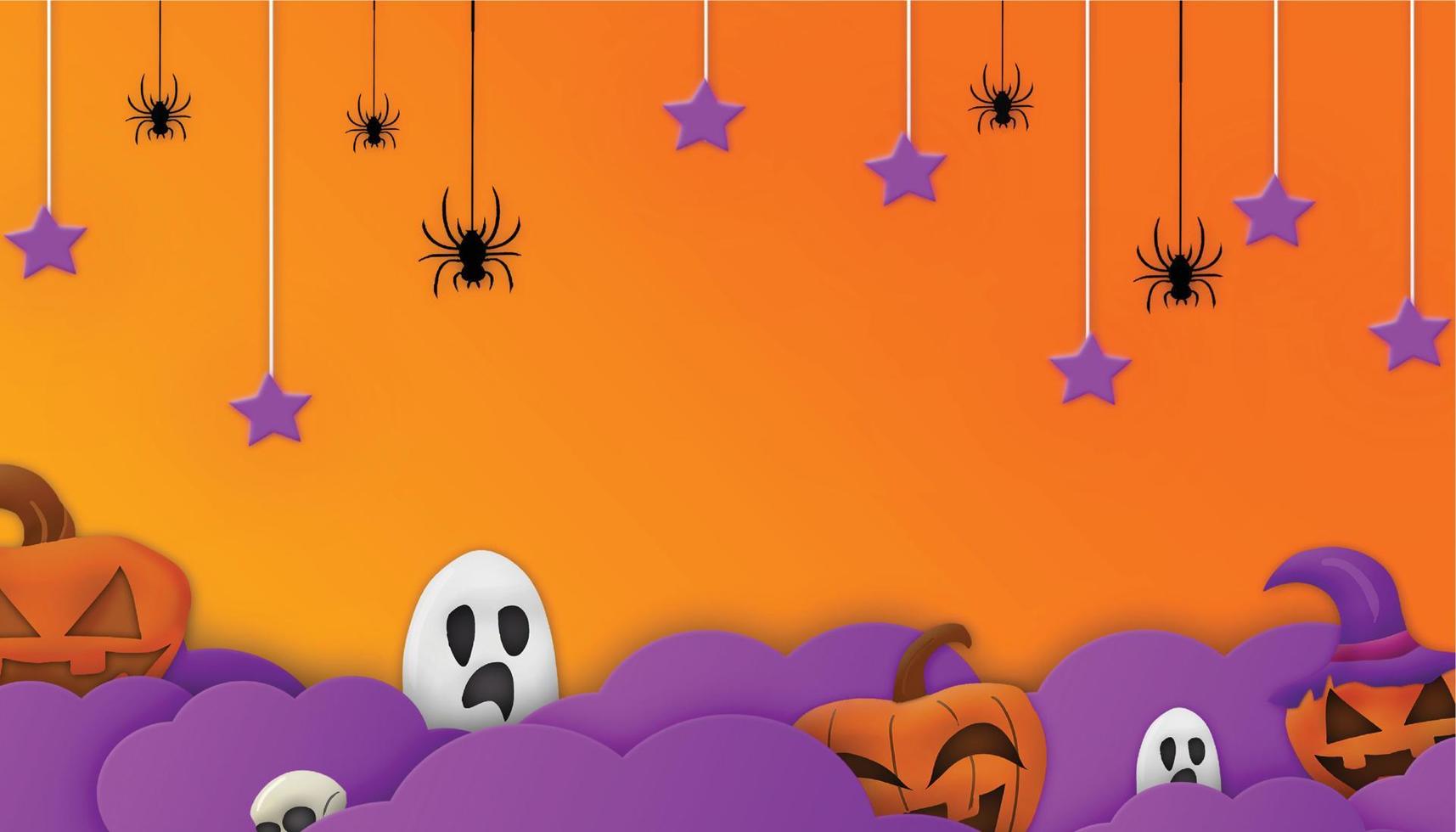 ilustración simple de fondo de halloween vector