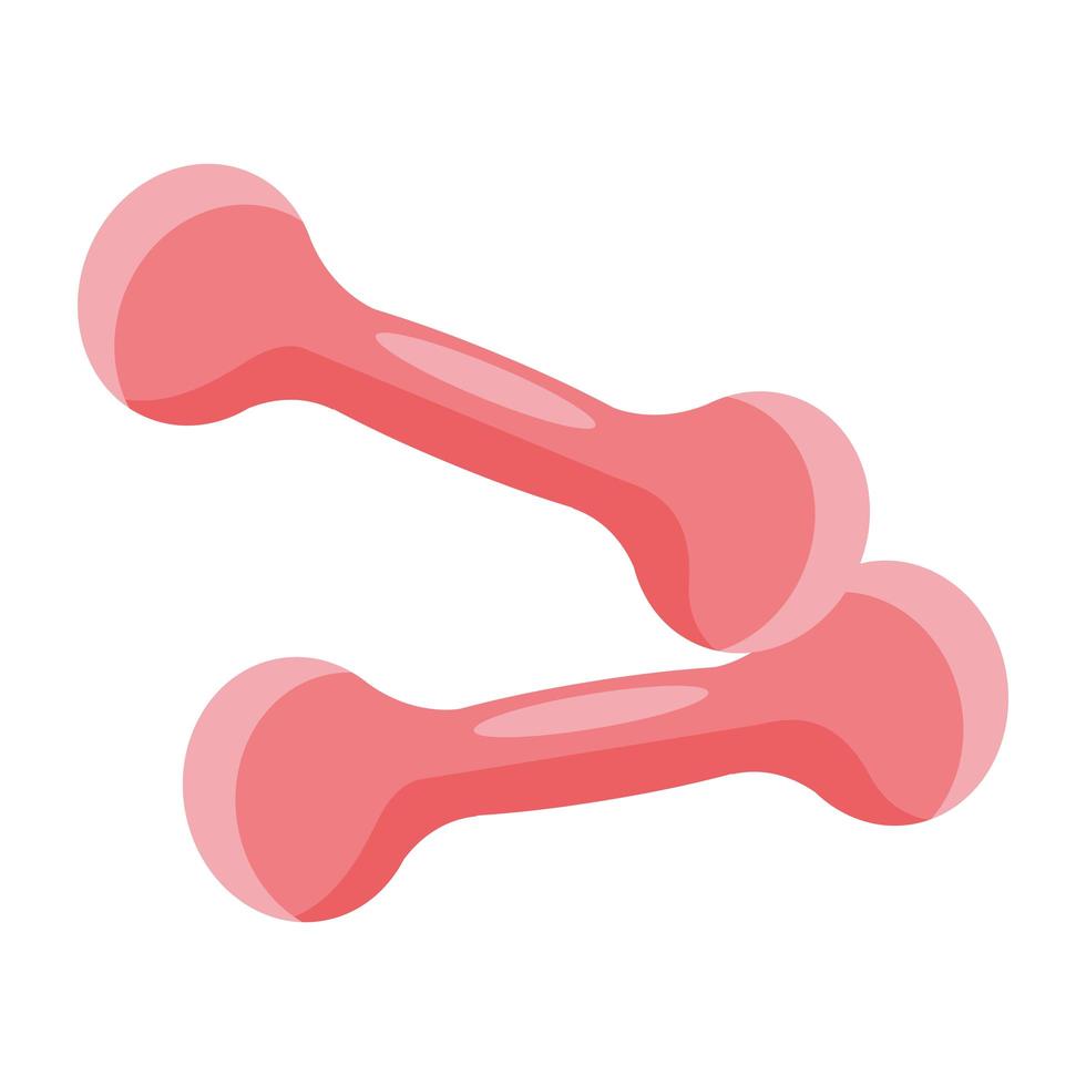 pink dumbbells gym vector