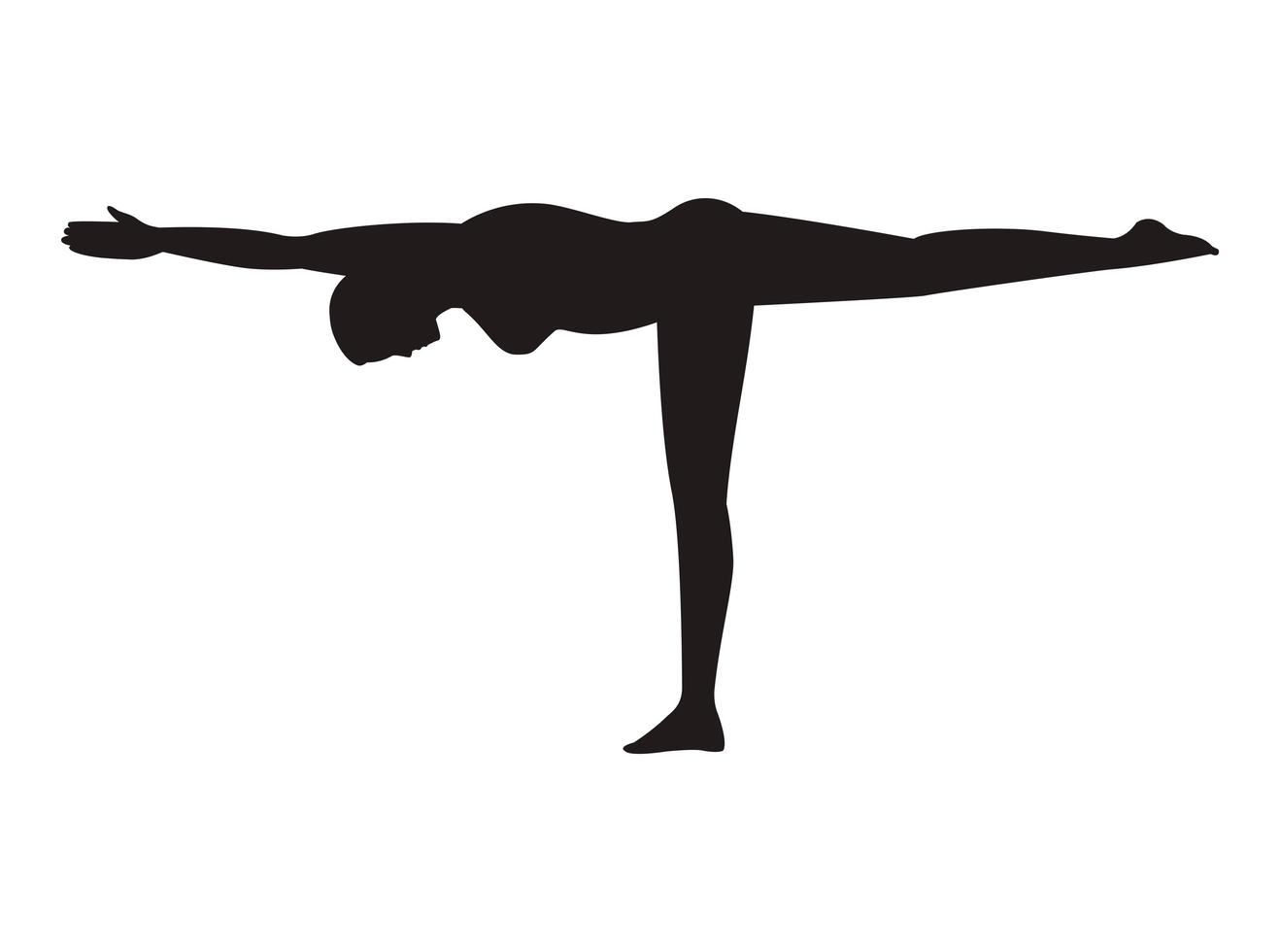 balancing yoga pose vector