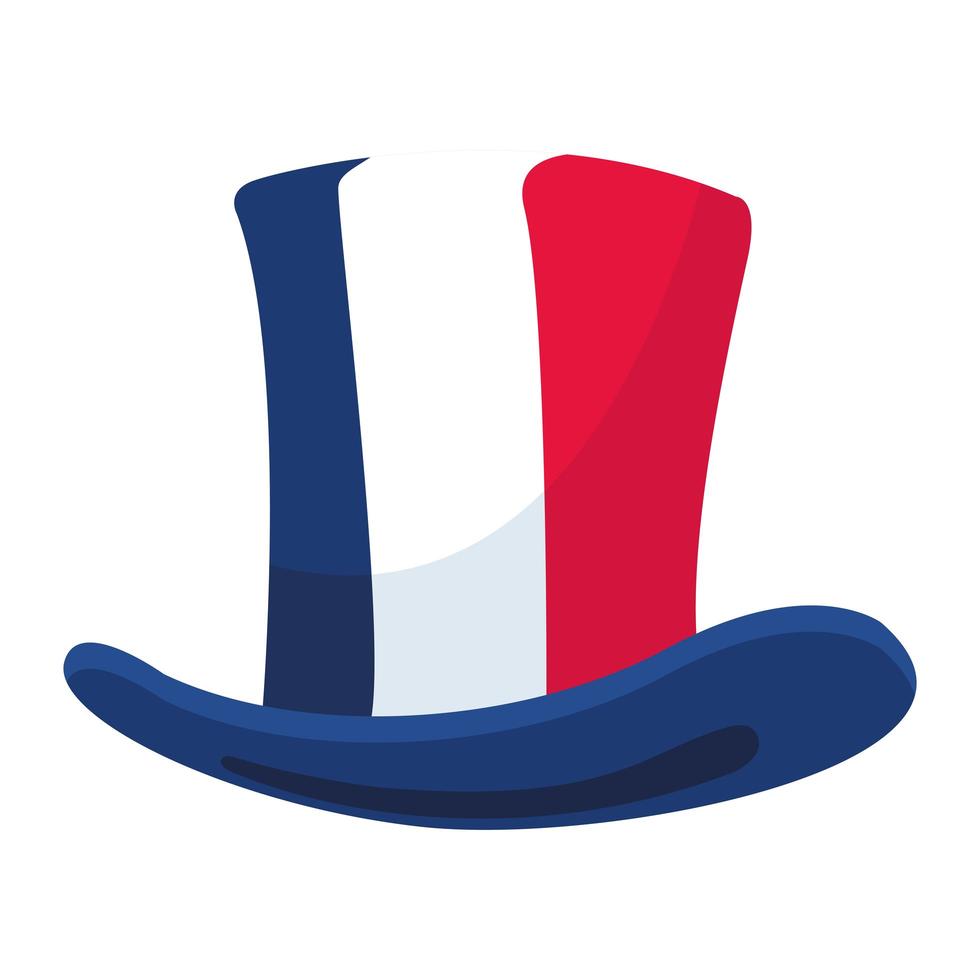 french flag tophat vector