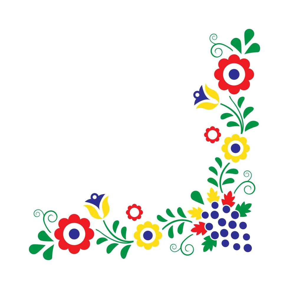 ornamento colorido del folclore aislado en un fondo blanco. ilustración vectorial vector
