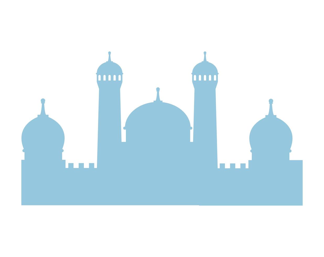 muslim mosque silhouette vector