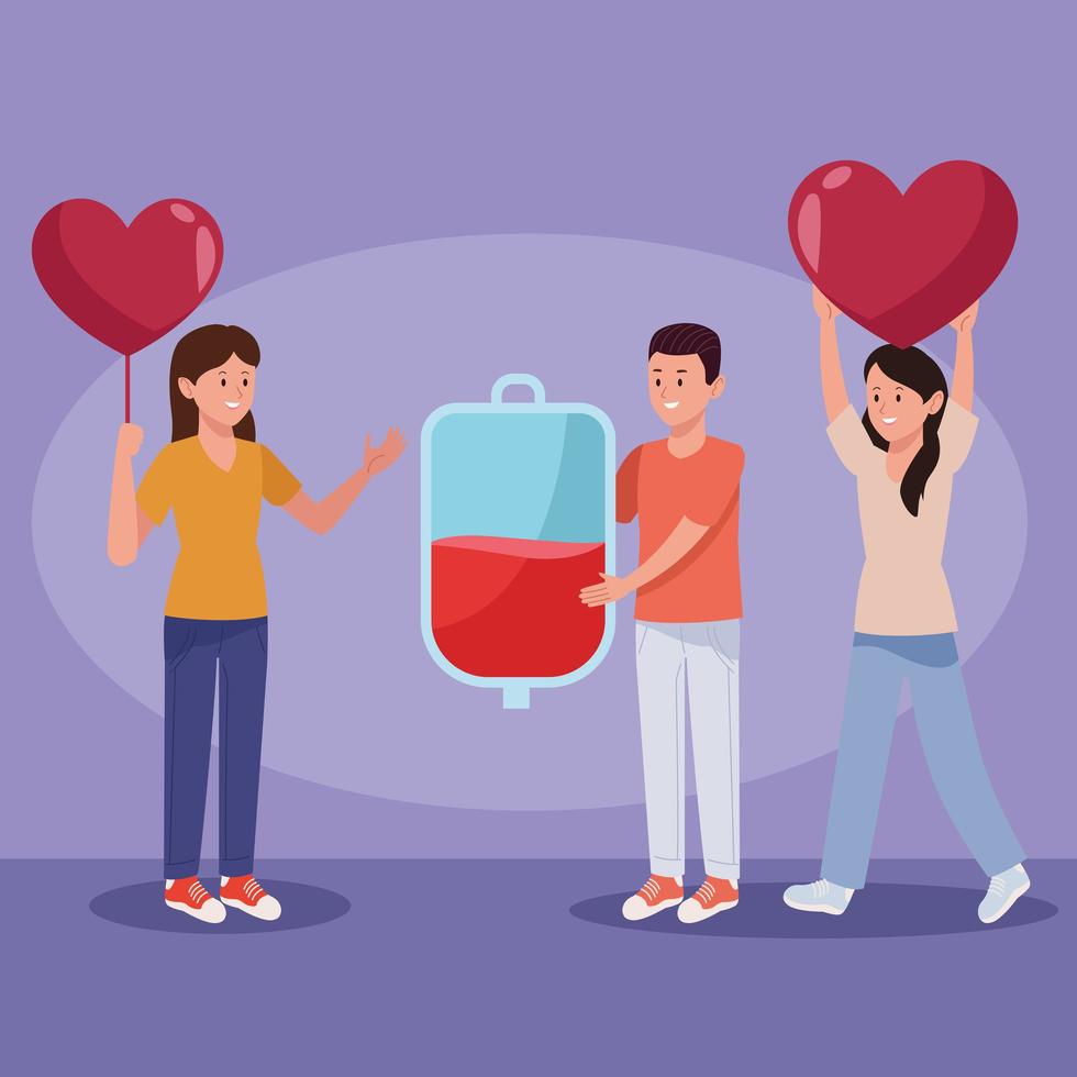 donors and bag vector