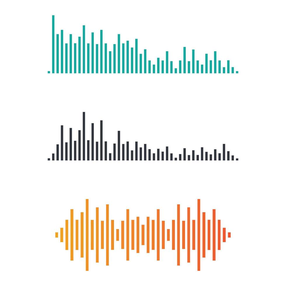 Sound wave images vector