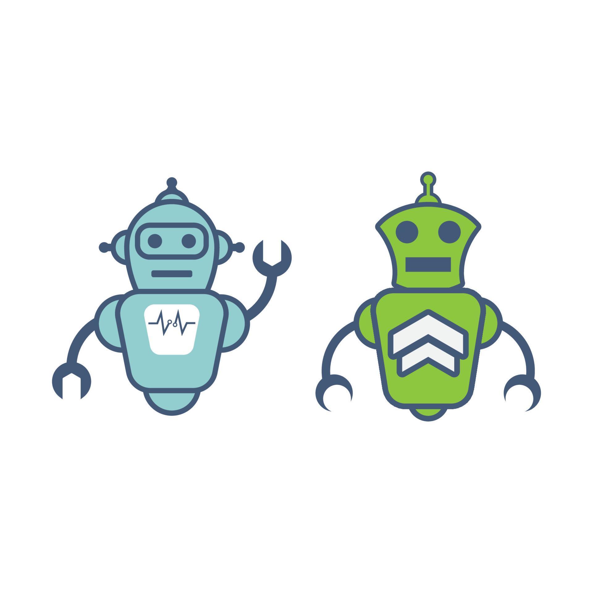 Robot logo images illustration 3687300 Vector Art at Vecteezy