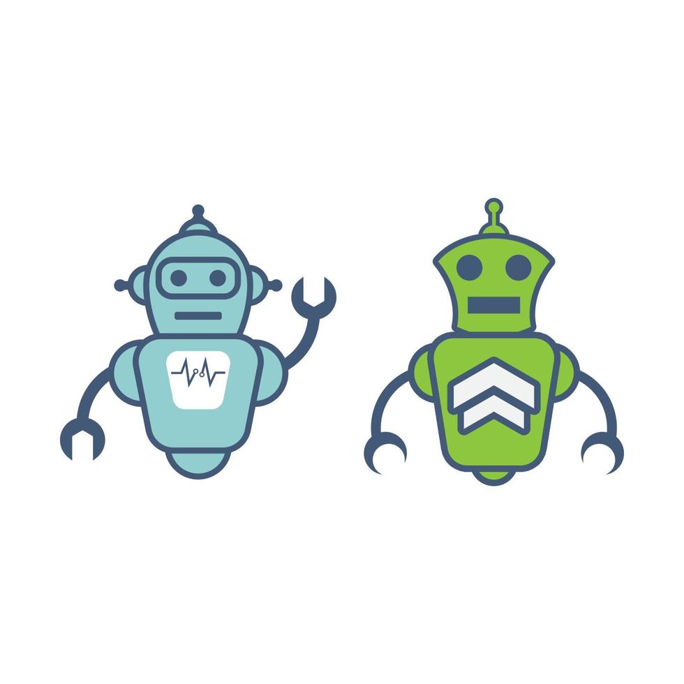 Robot logo images  illustration vector