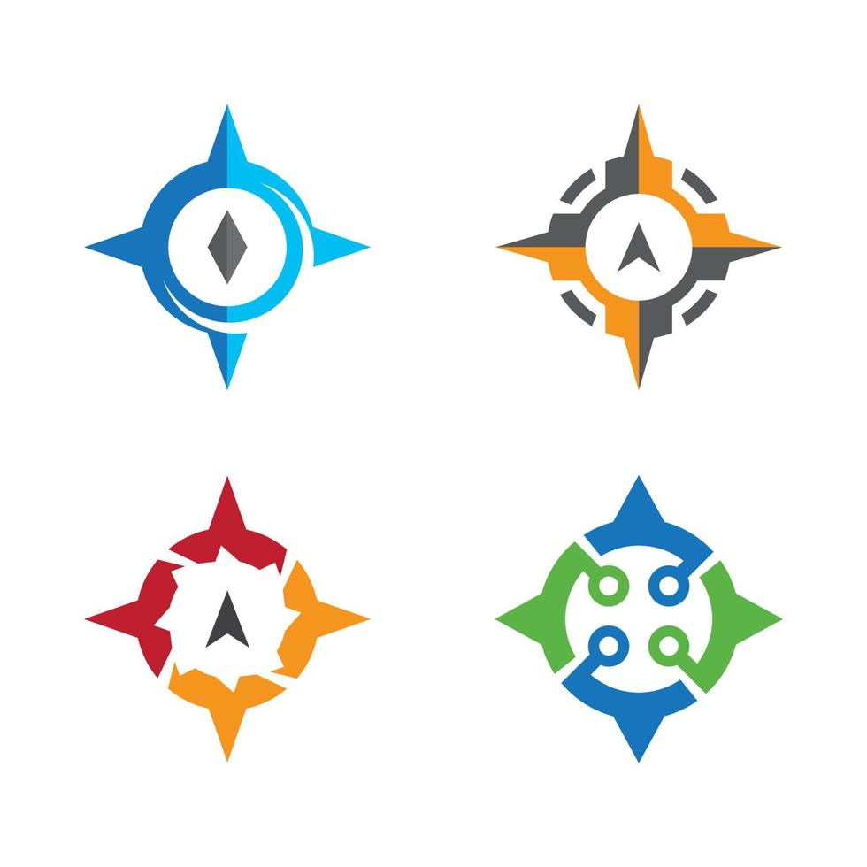 Compass logo images vector