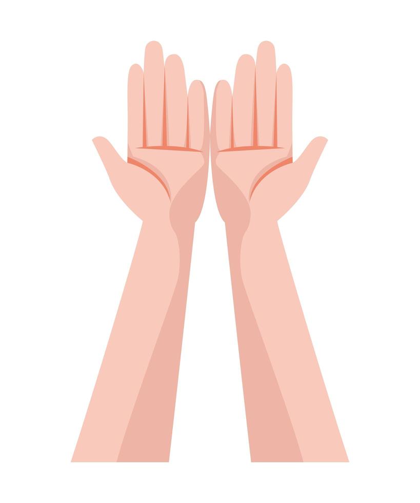 hands human receiving vector