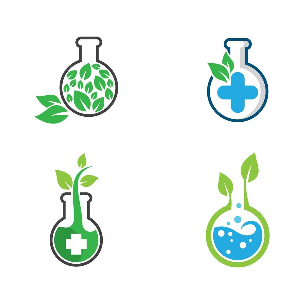 Ilustración de imágenes de logotipo de laboratorio natural vector