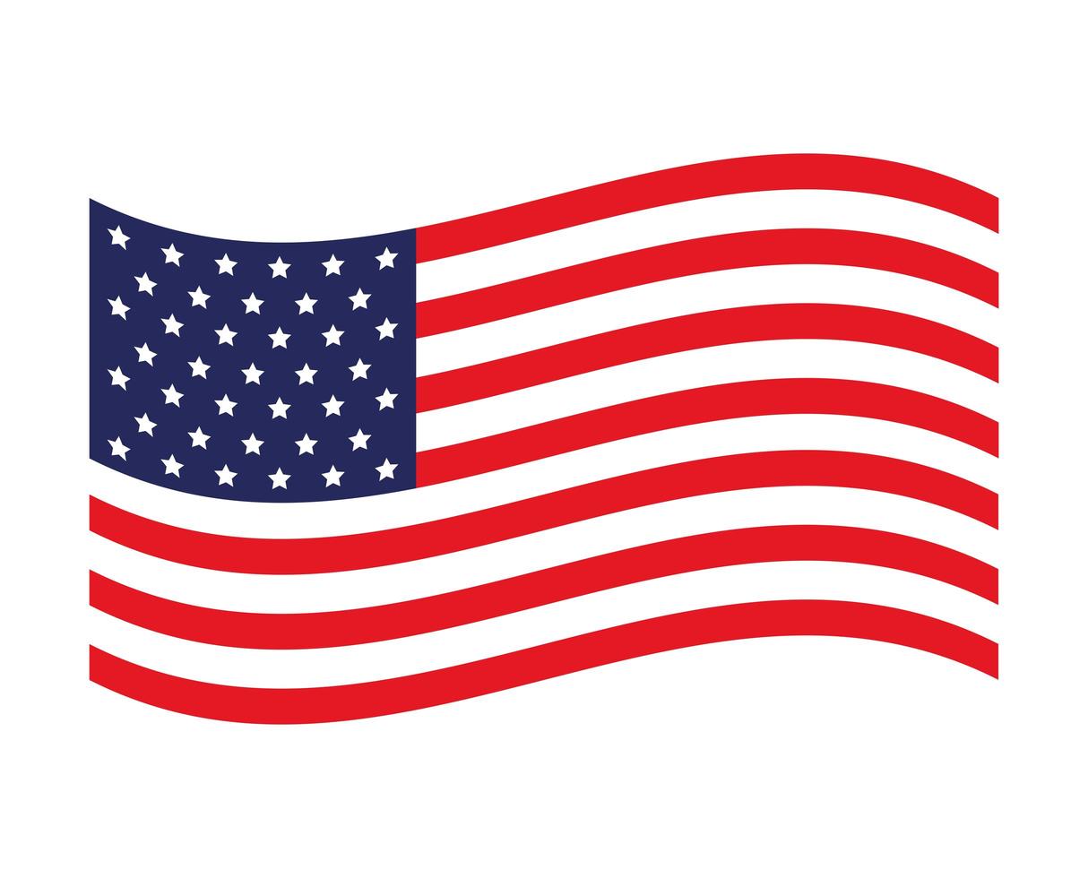 bandera de estados unidos ondeando vector