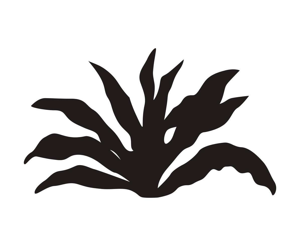 bush garden silhouette vector