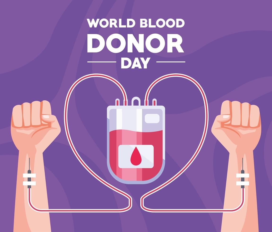 blood donor day card vector