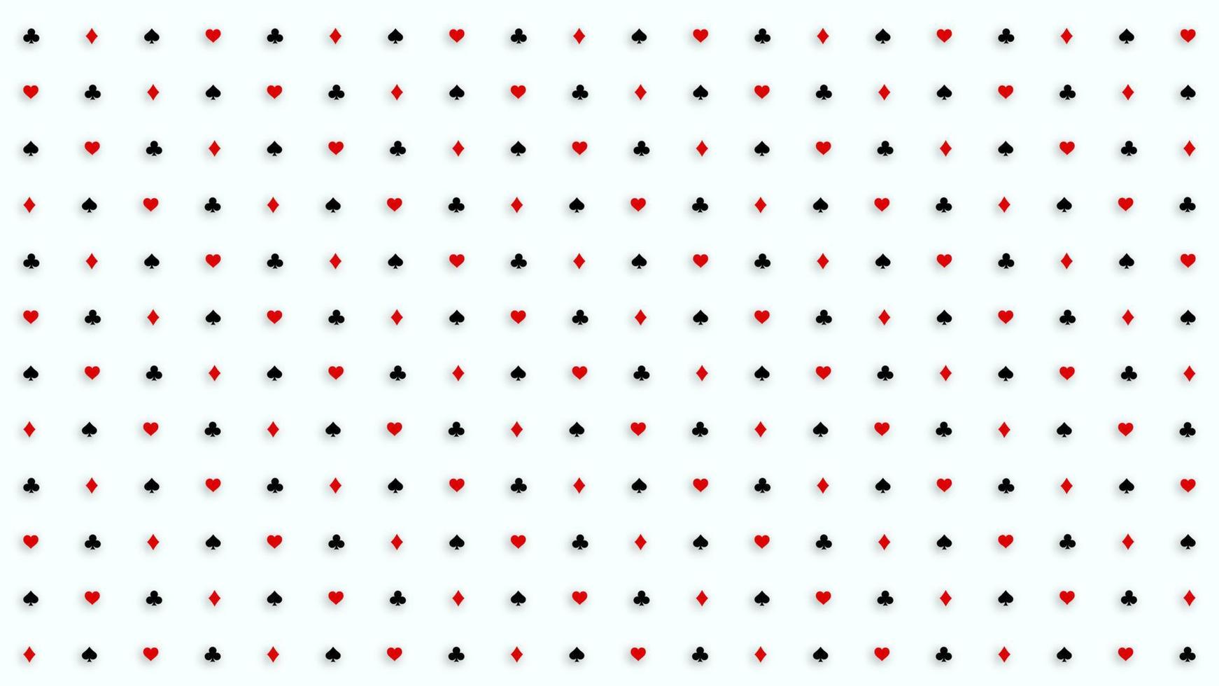 póquer y casino. patrón de trajes de cartas de póquer. ilustración vectorial. vector