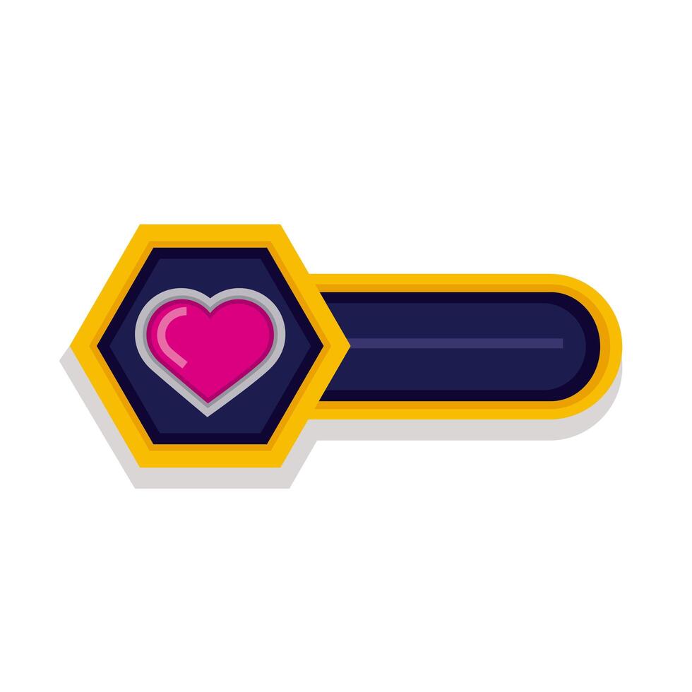 heart casino figure and bar slots icon vector