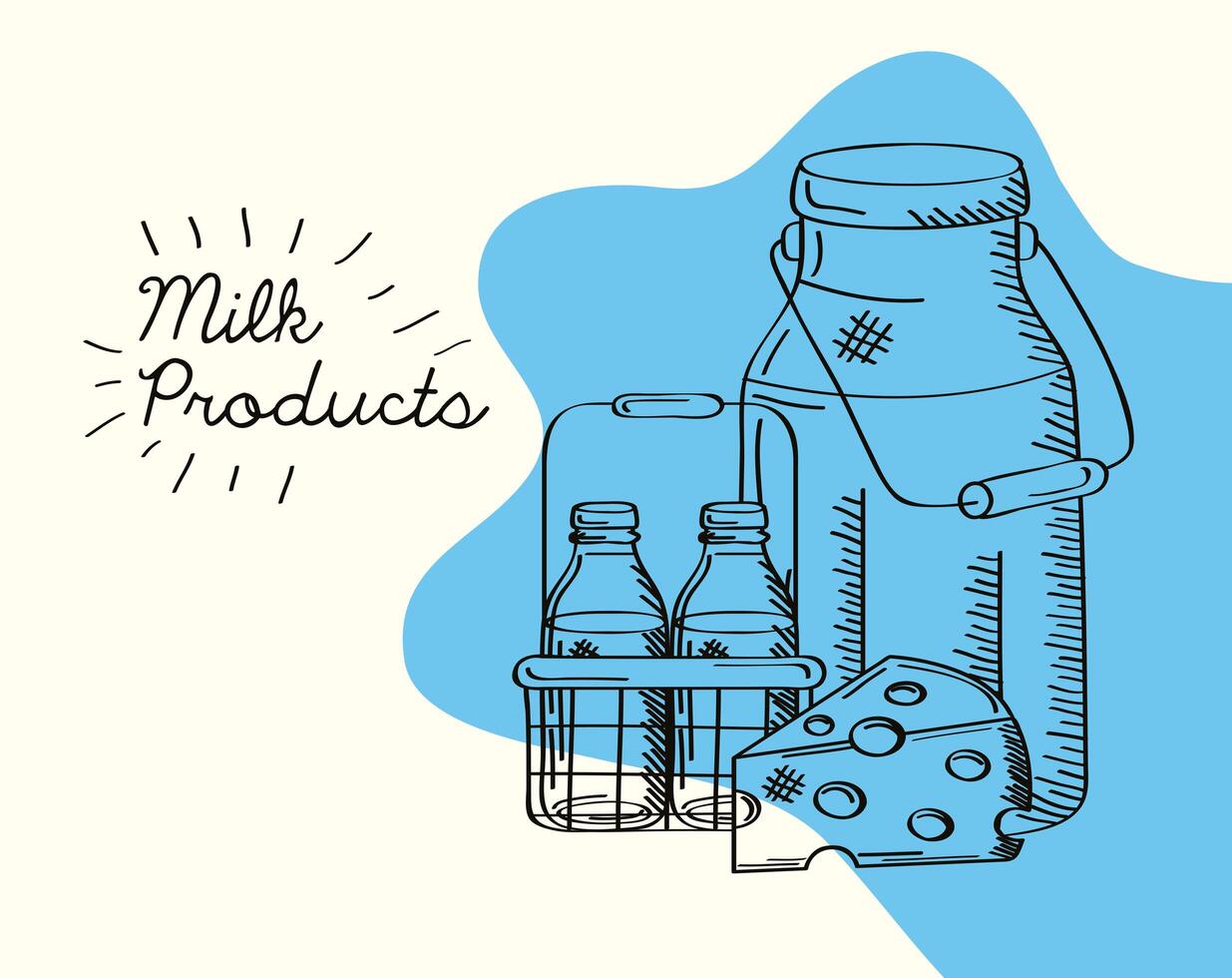 dairy products icons vector