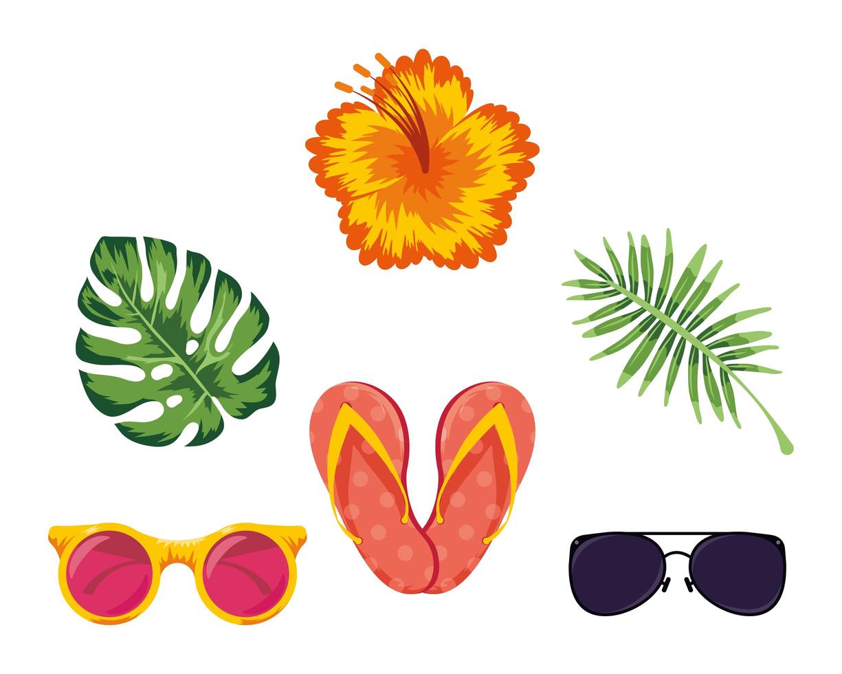 six ummer icons vector