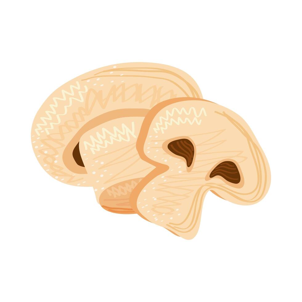 mushroom vegetable healthy food icon vector