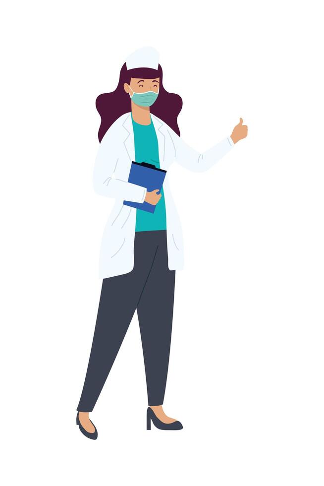 nurse with folder vector