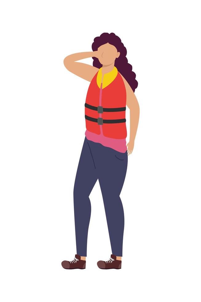 woman with float vector