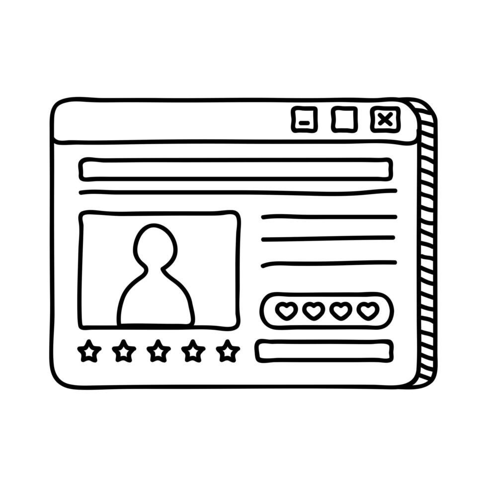 webpage template icon vector