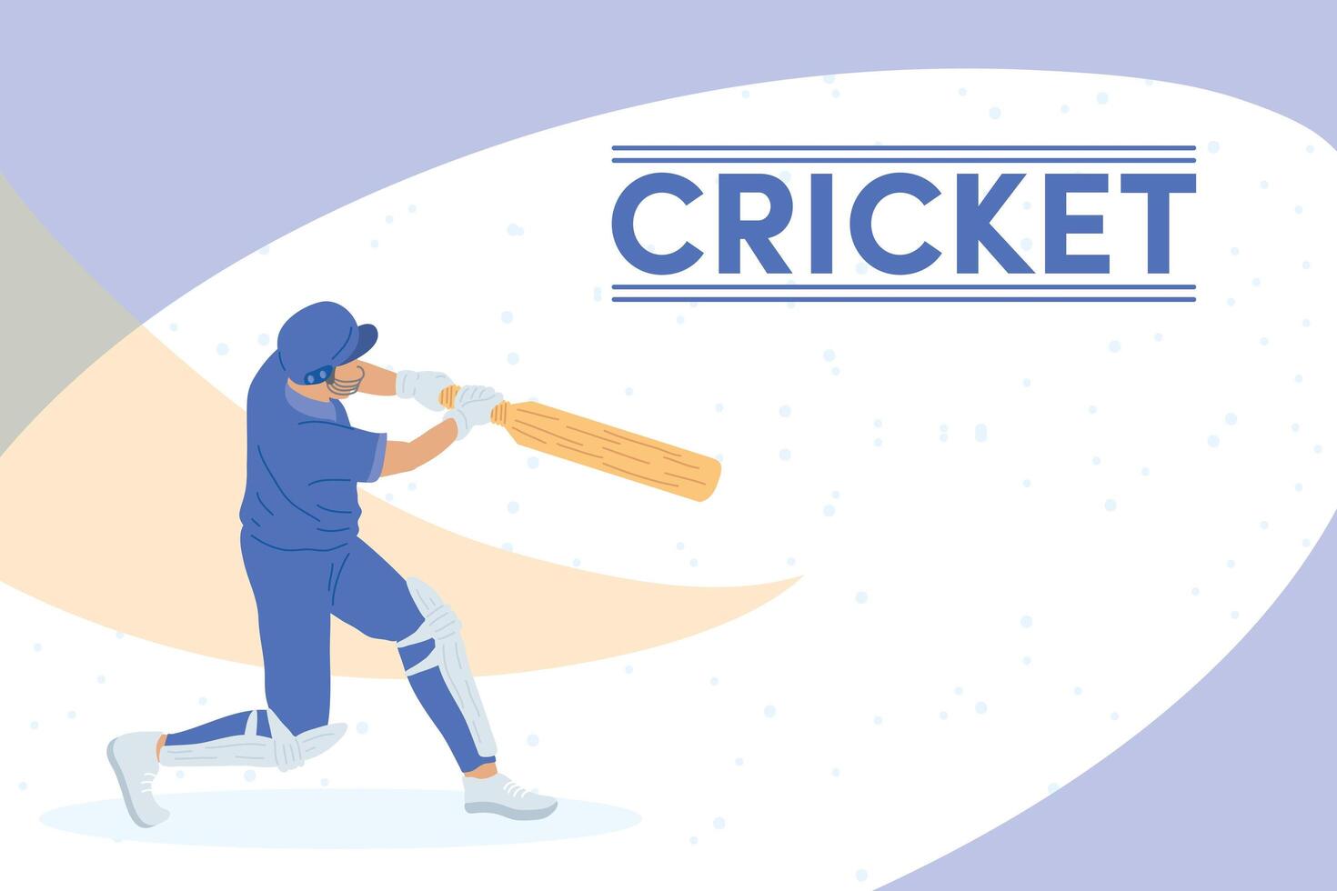 sport cricket player vector