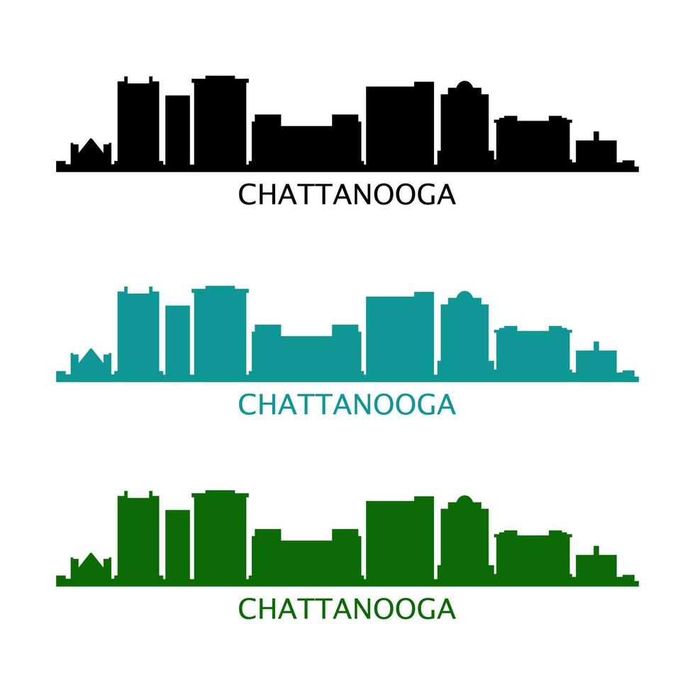 horizonte de chattanooga, blanco, plano de fondo vector