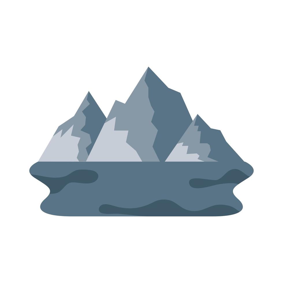 alaska mountains sticker vector