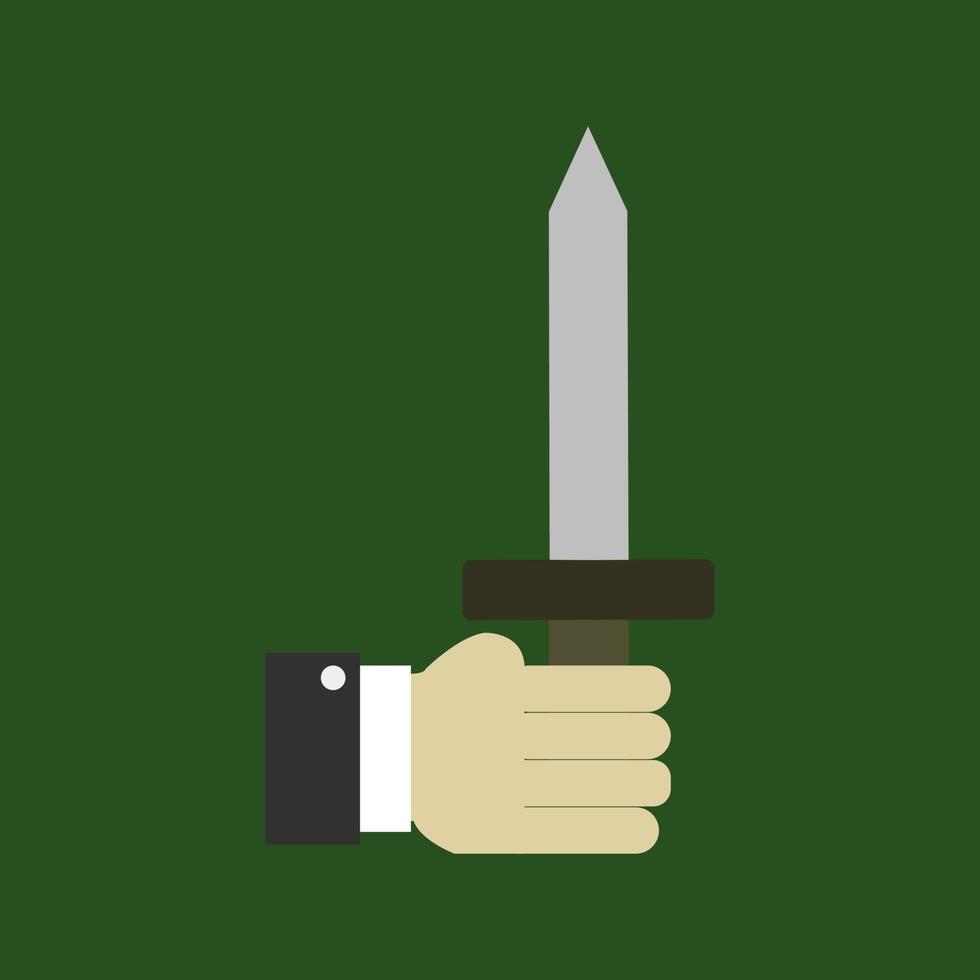 Sword in hand vector