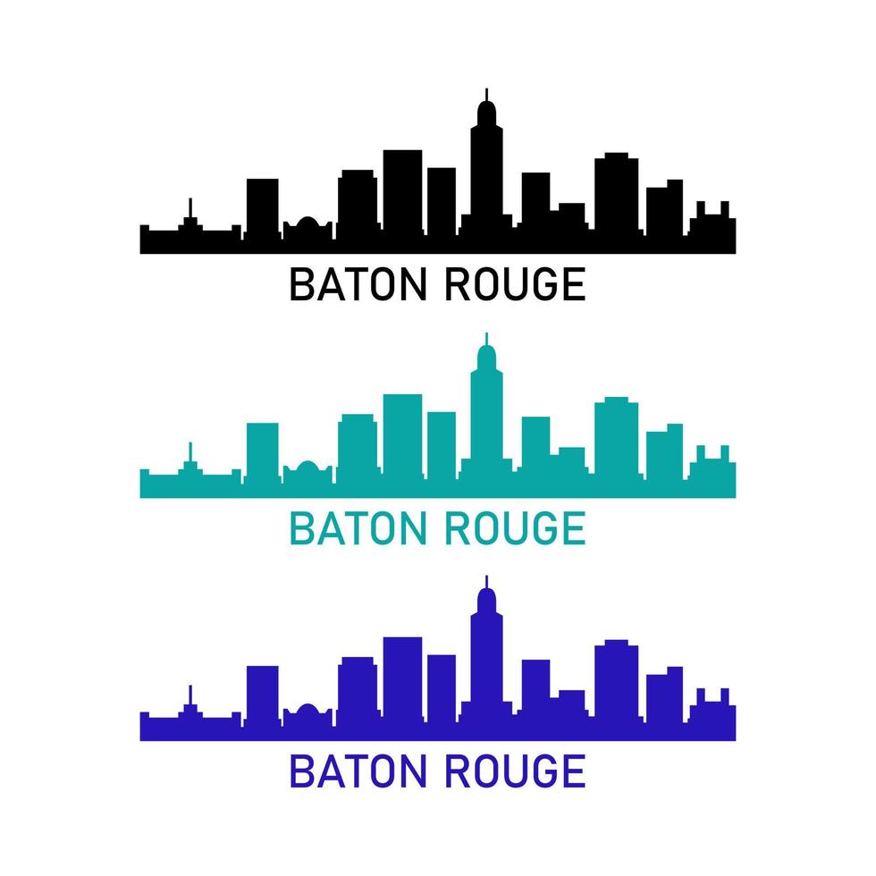 Skyline baton rouge sobre fondo blanco. vector