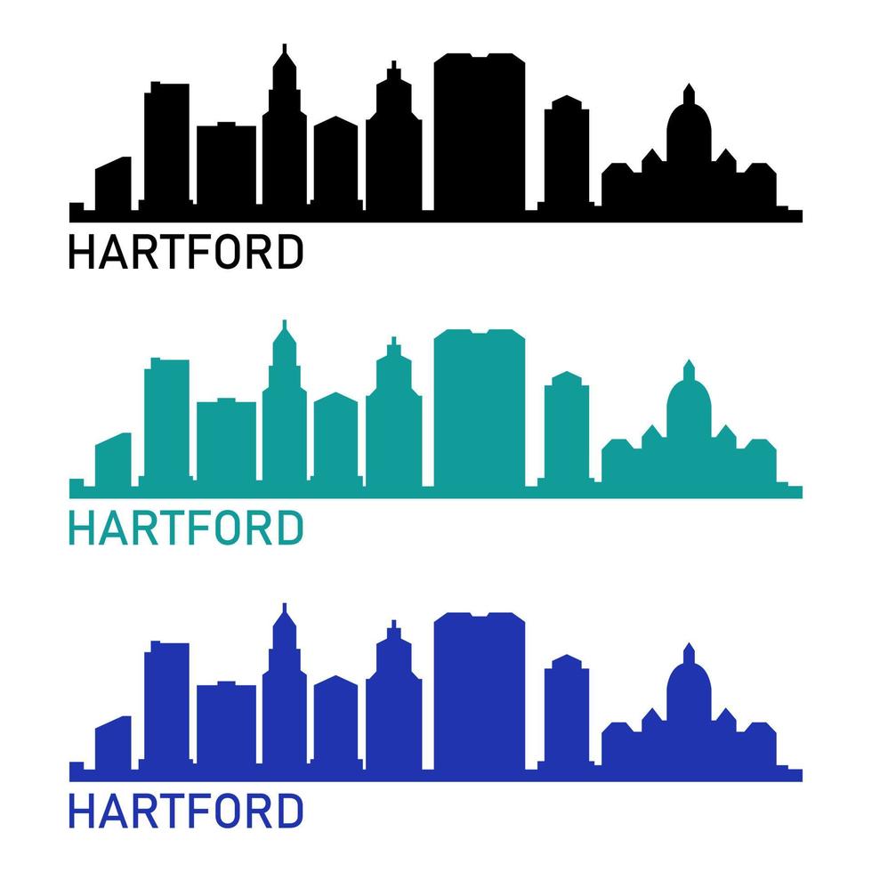 Horizonte de Hartford sobre fondo blanco. vector