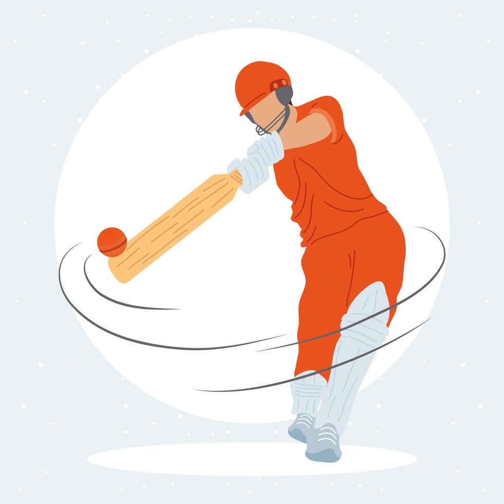 jugador de cricket vector