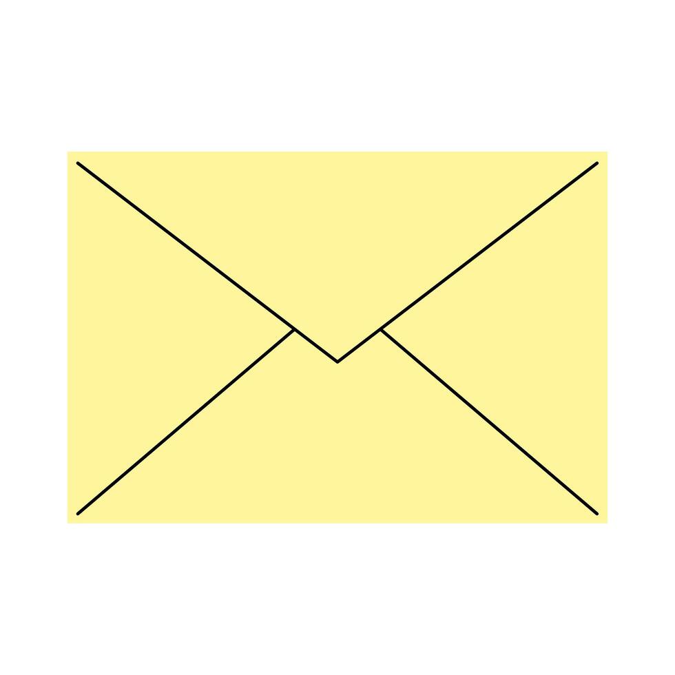 icono de correo sobre vector