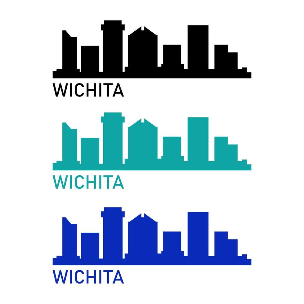 Horizonte de wichita sobre fondo blanco. vector