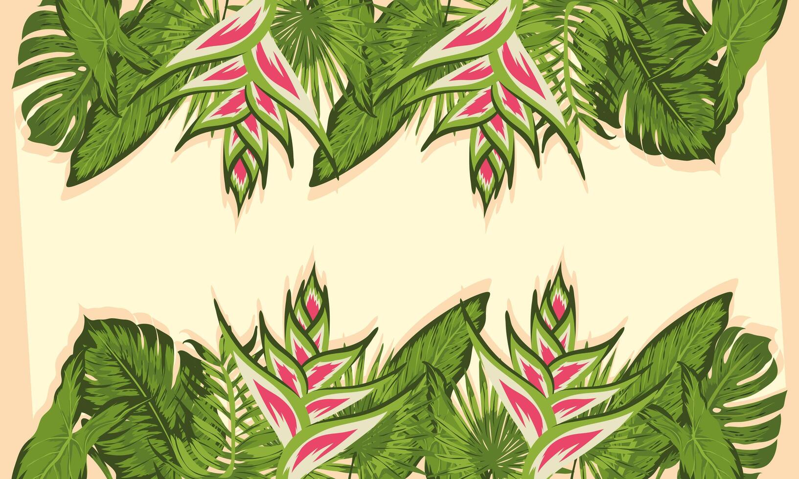 heliconias exotic frame vector