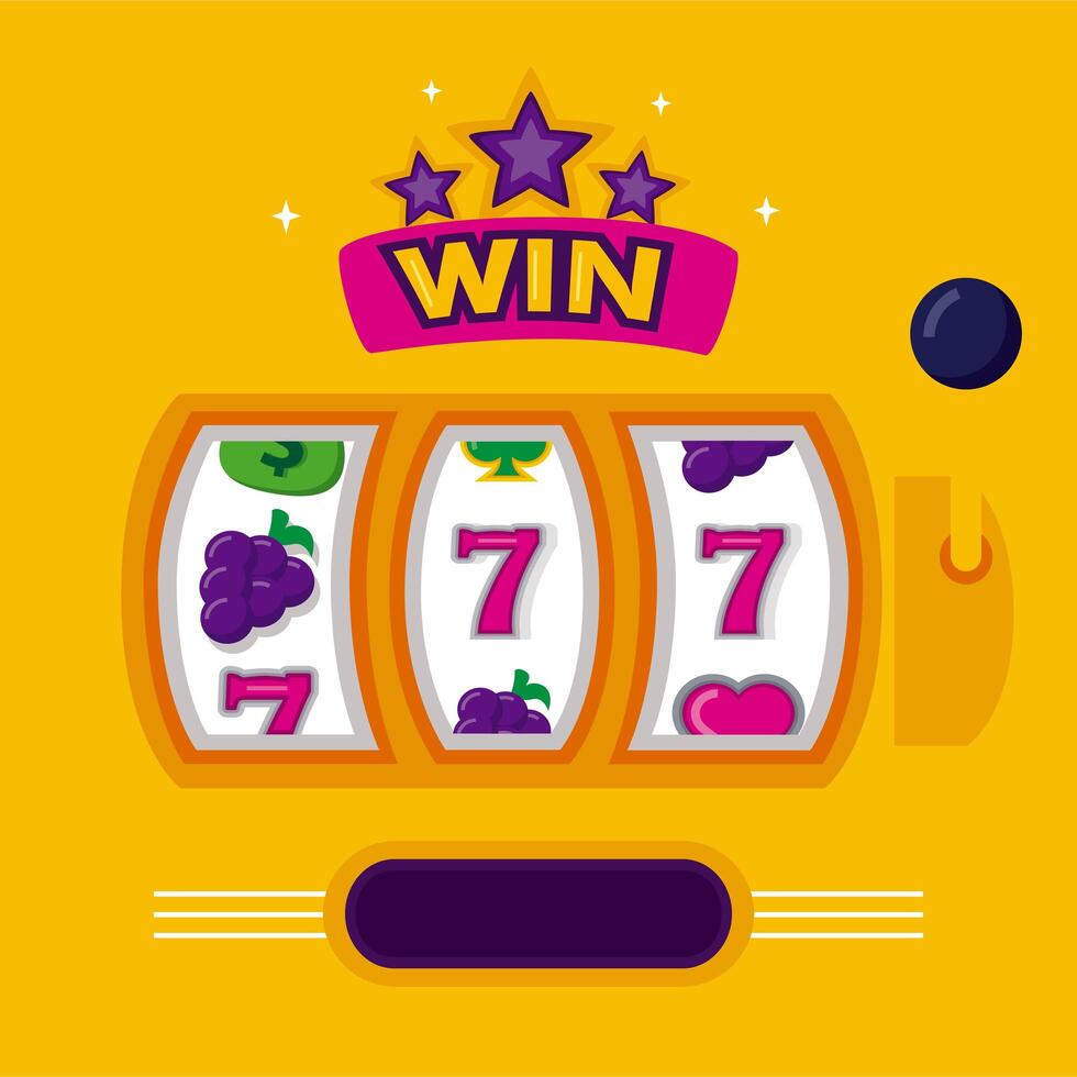 bundle of slots casino set icons vector