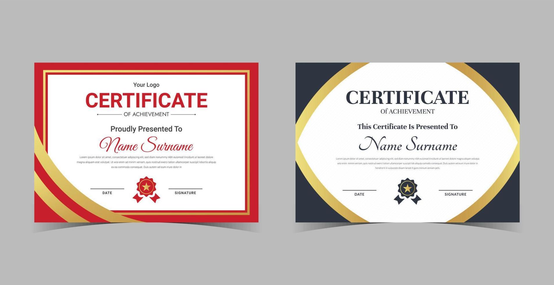 Certificate of Appreciation template, certificate of achievement, vector