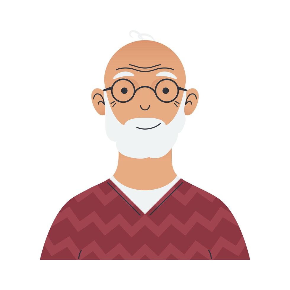 old man character vector