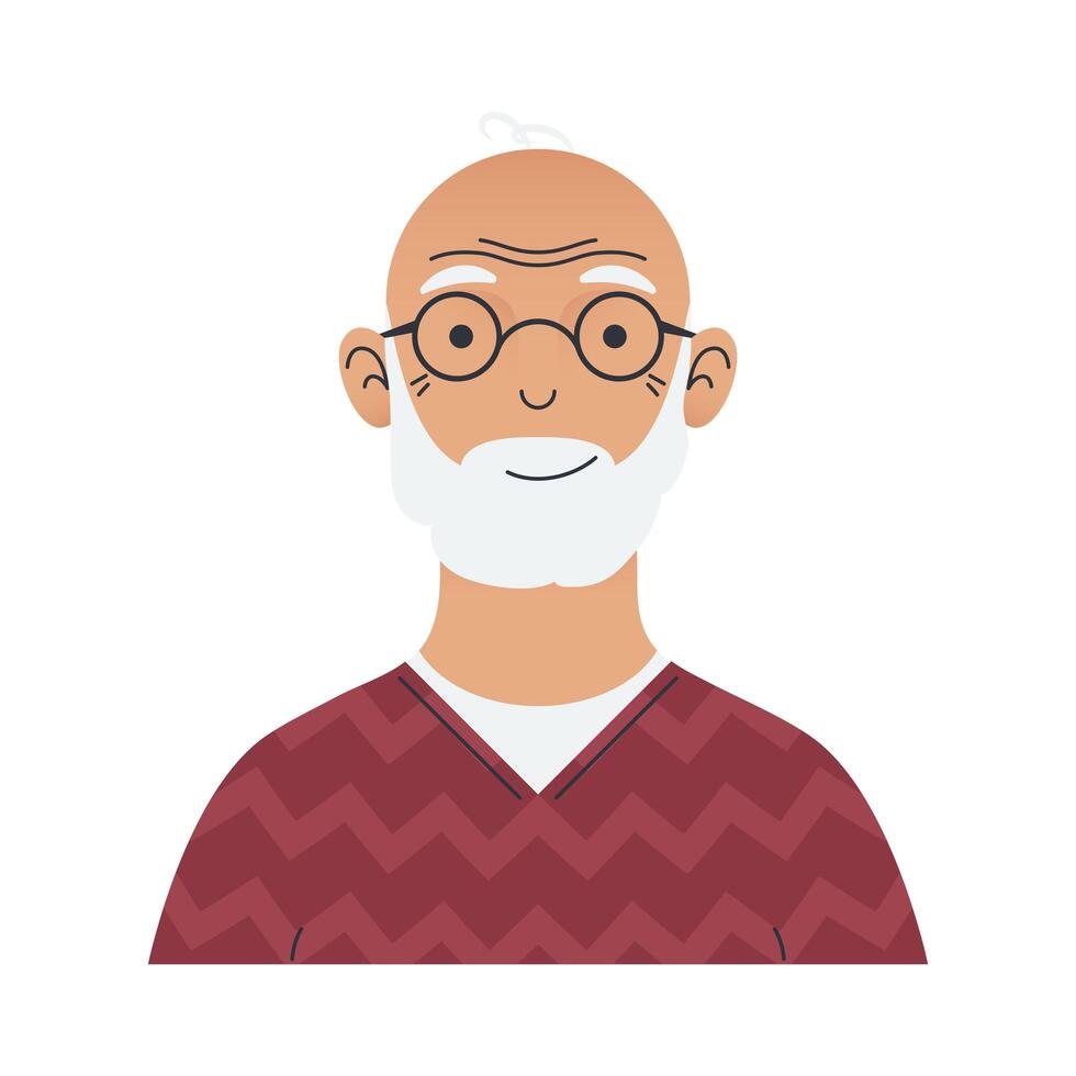 personaje de anciano vector