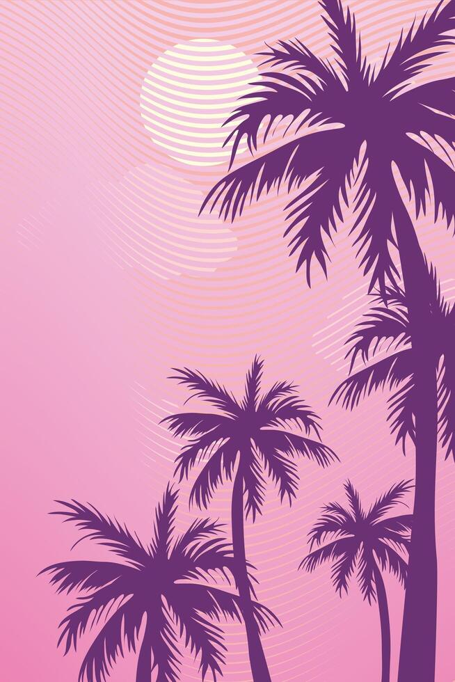 palms tropical landscape vector