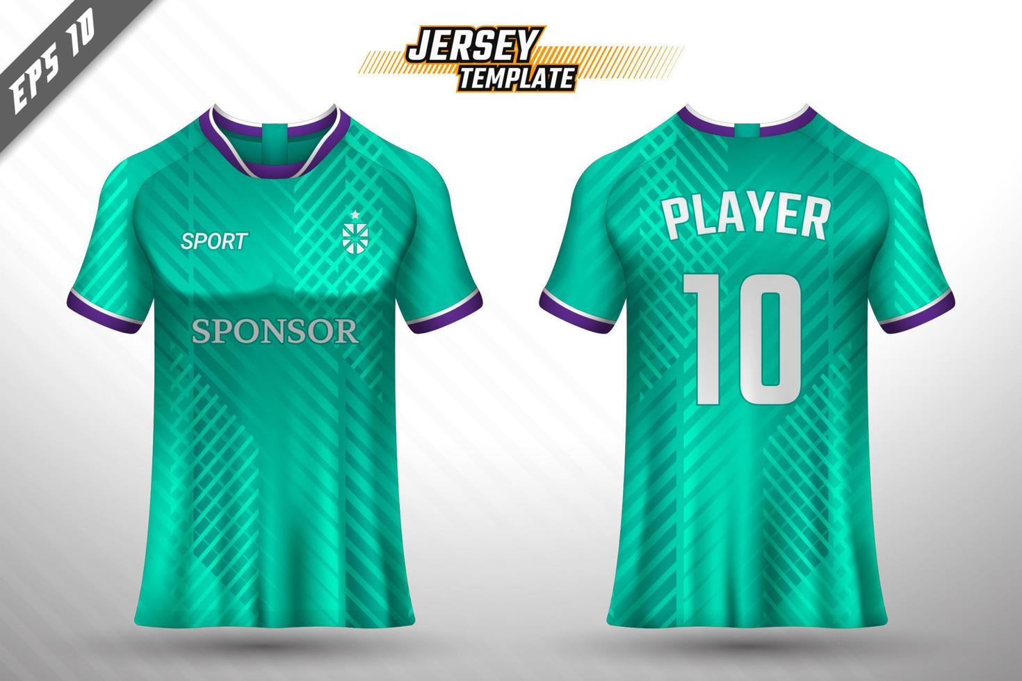 Soccer jersey and t-shirt mockup vector design template