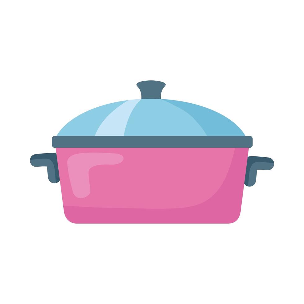 kitchen pink pot vector