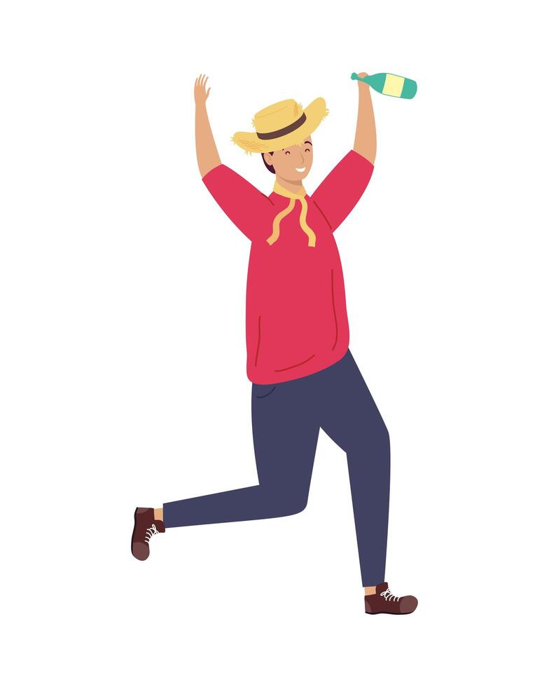 farmer with bottle vector