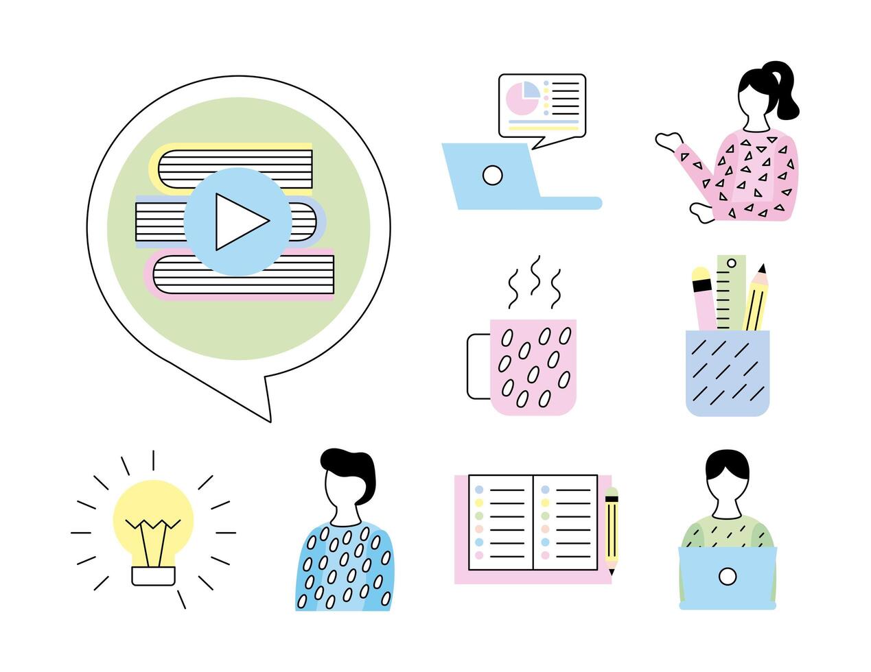 education online technology vector