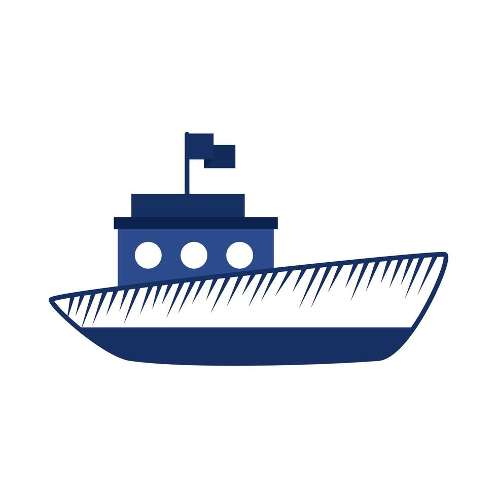 boat nautical icon vector