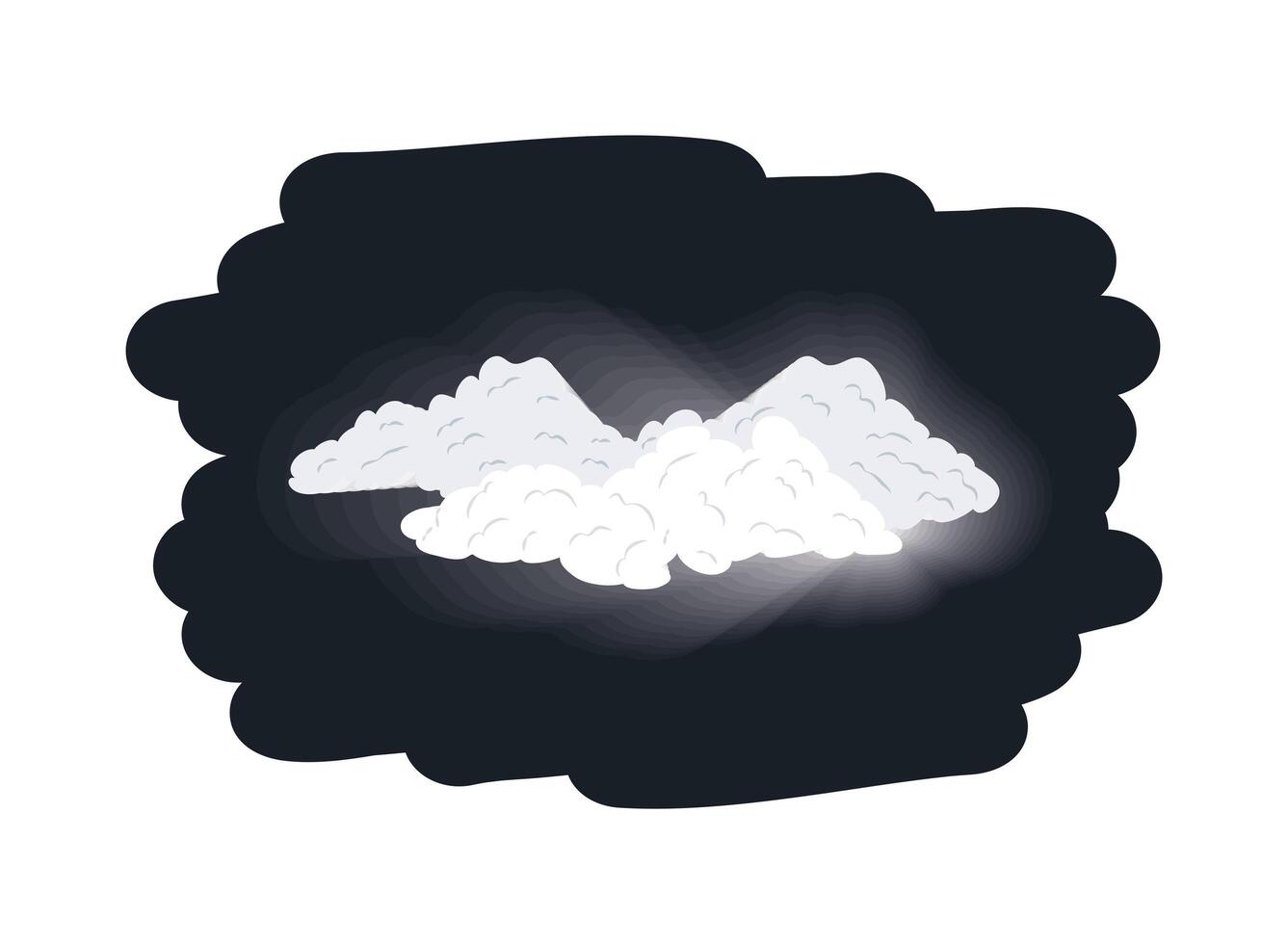 clouds night scene vector