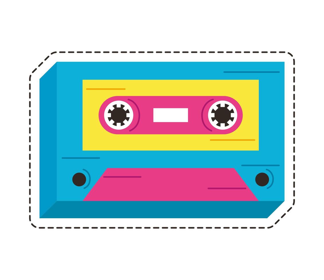 music cassette retro vector