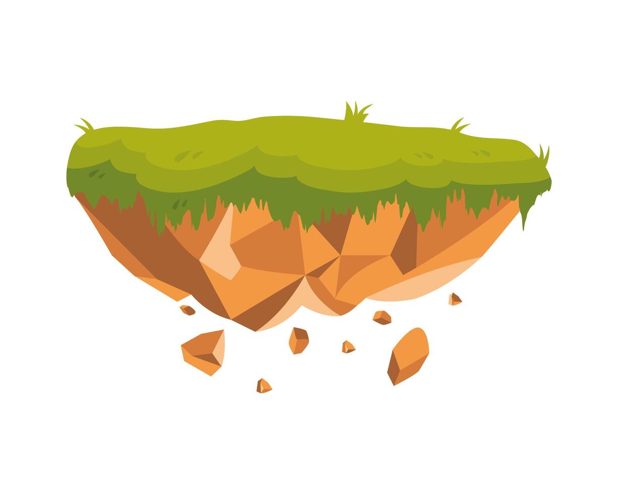 island terrain icon vector
