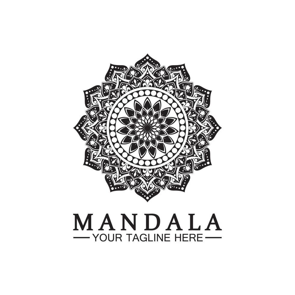 plantilla de vector de diseño de logotipo de mandala